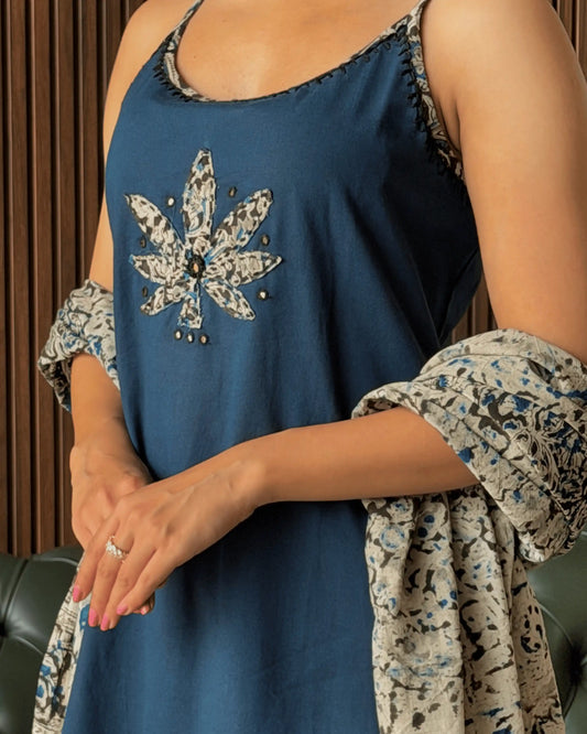 INDIGO EMBELLISHED KURTA SET