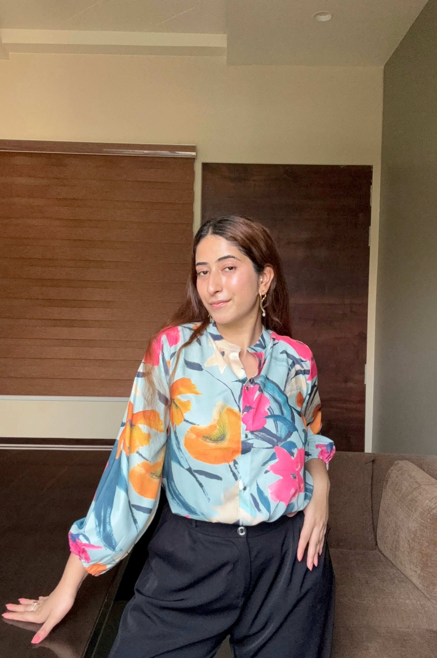 BLUE BLOOM- SHIRT
