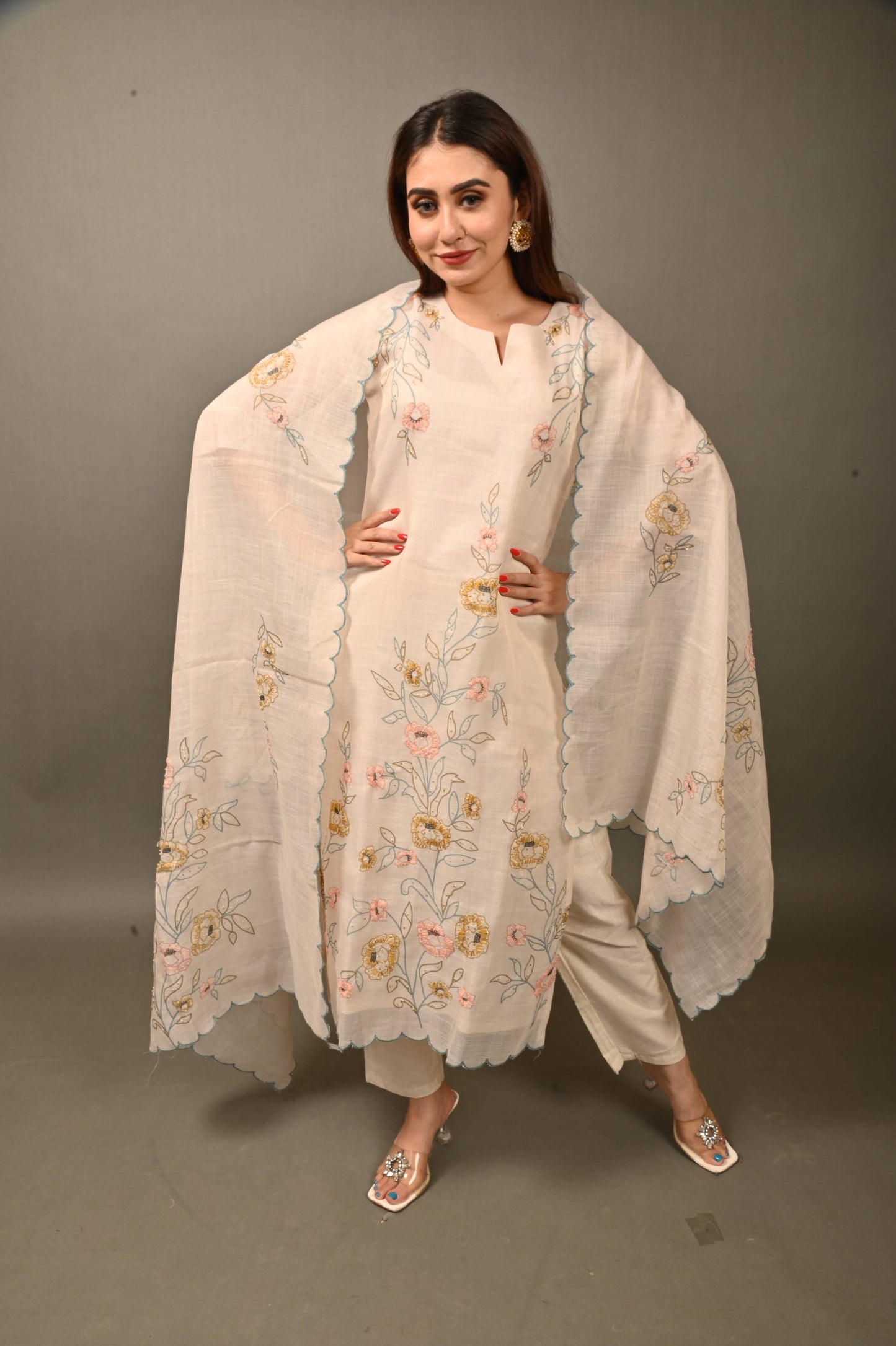 THREADED ELEGANCE- KURTI DUPATTA