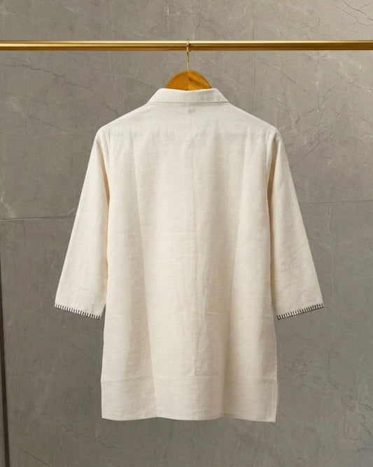 IVORY WILD MOTIF SHIRT