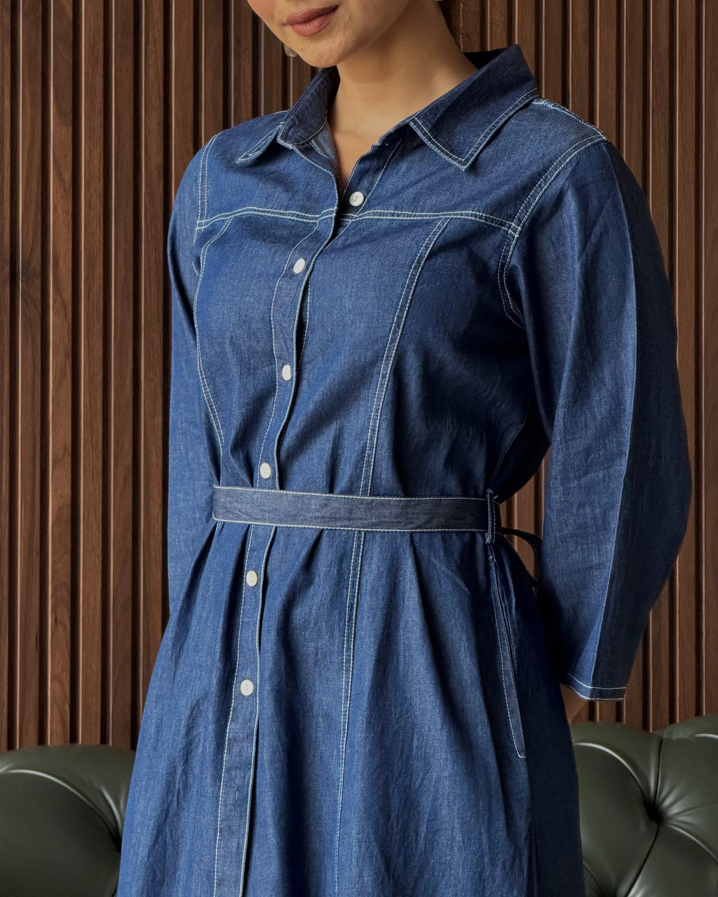 DENIM SHIRT DRESS