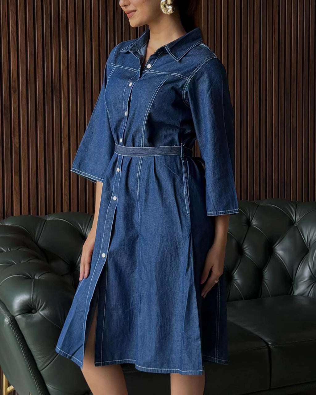 DENIM SHIRT DRESS