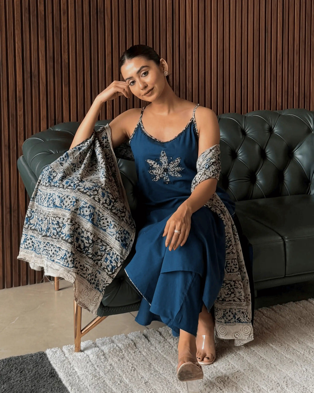 INDIGO EMBELLISHED KURTA SET