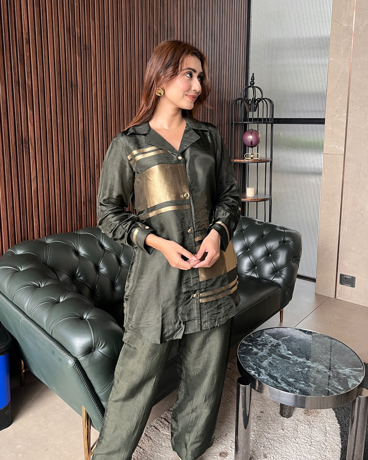 Meher Olive Coord Set