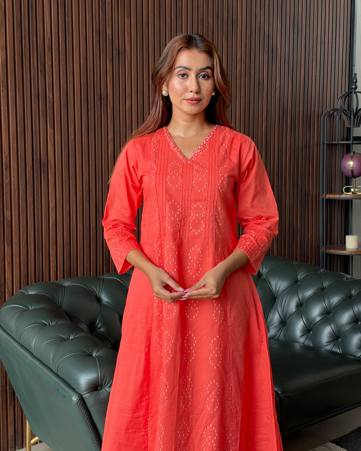 Scarlet Bloom Kurti Set