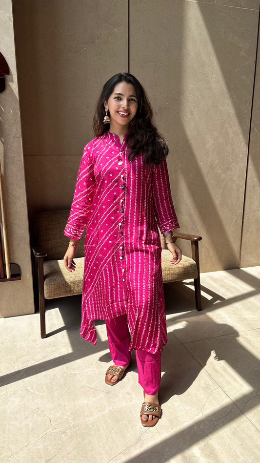 PINK BANDHEJ CASUAL WEAR