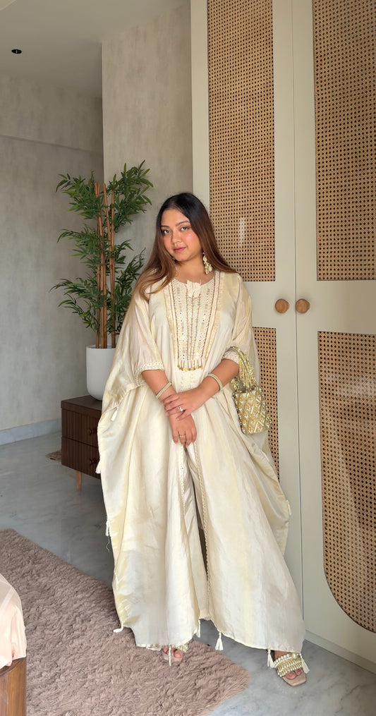 BEIGE BOHO KAFTAN