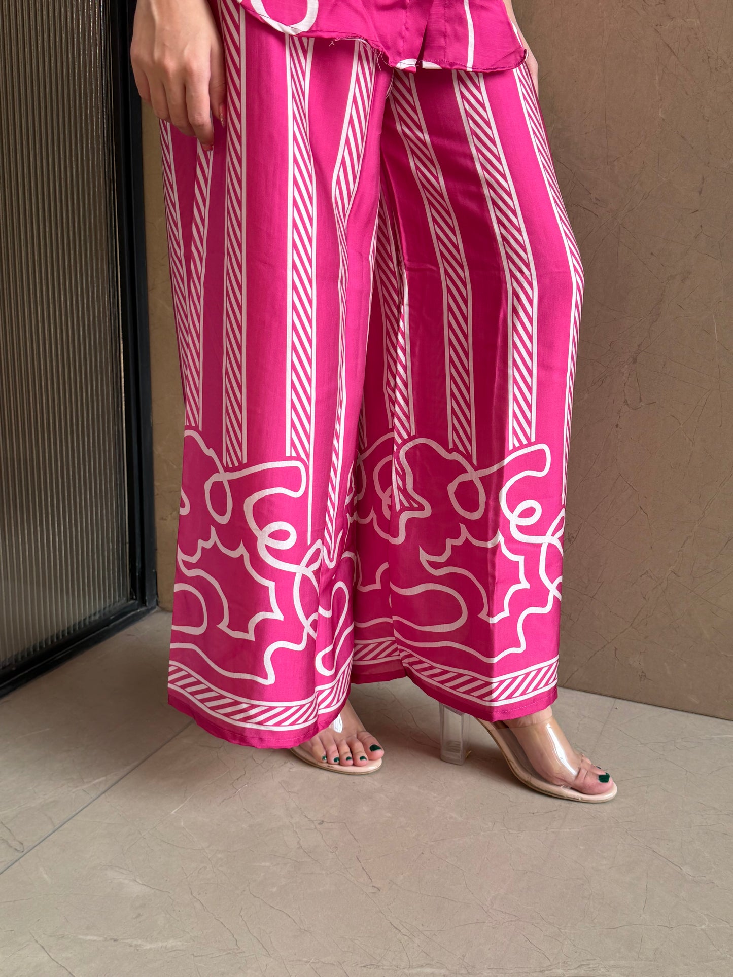 FUCHSIA WAVE PRINT SET