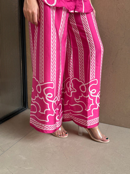 FUCHSIA WAVE PRINT SET