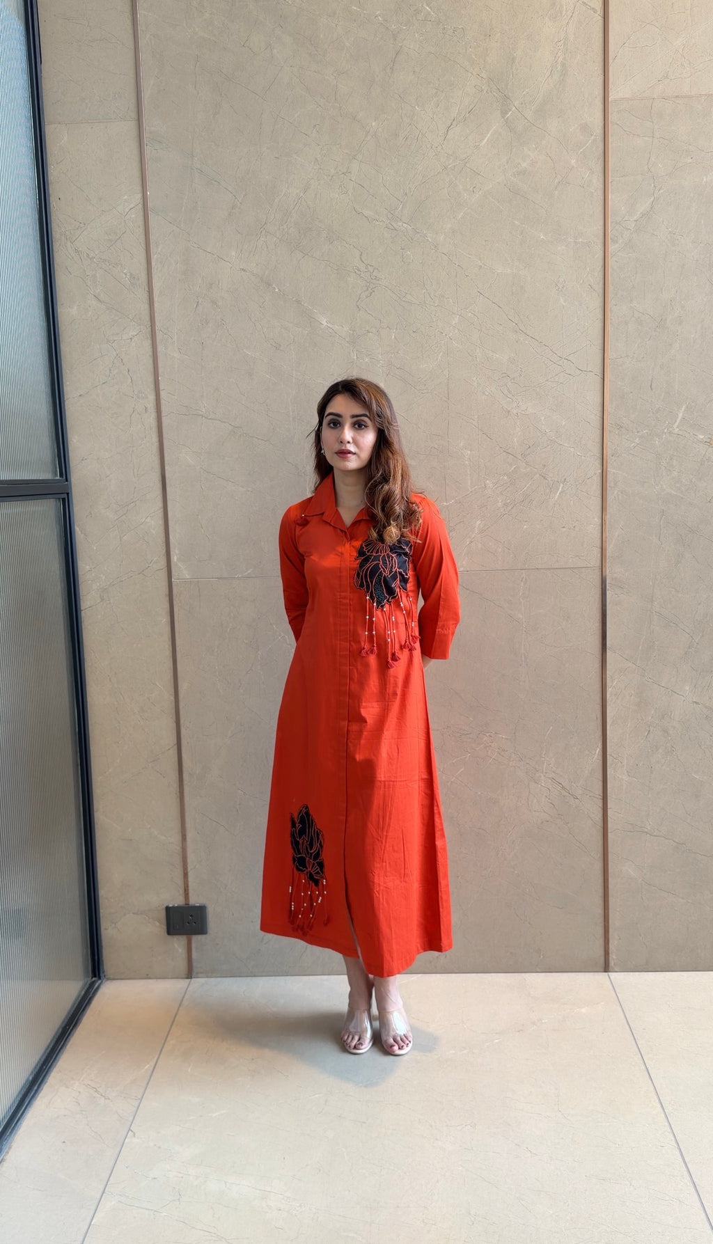 Crimson day dress