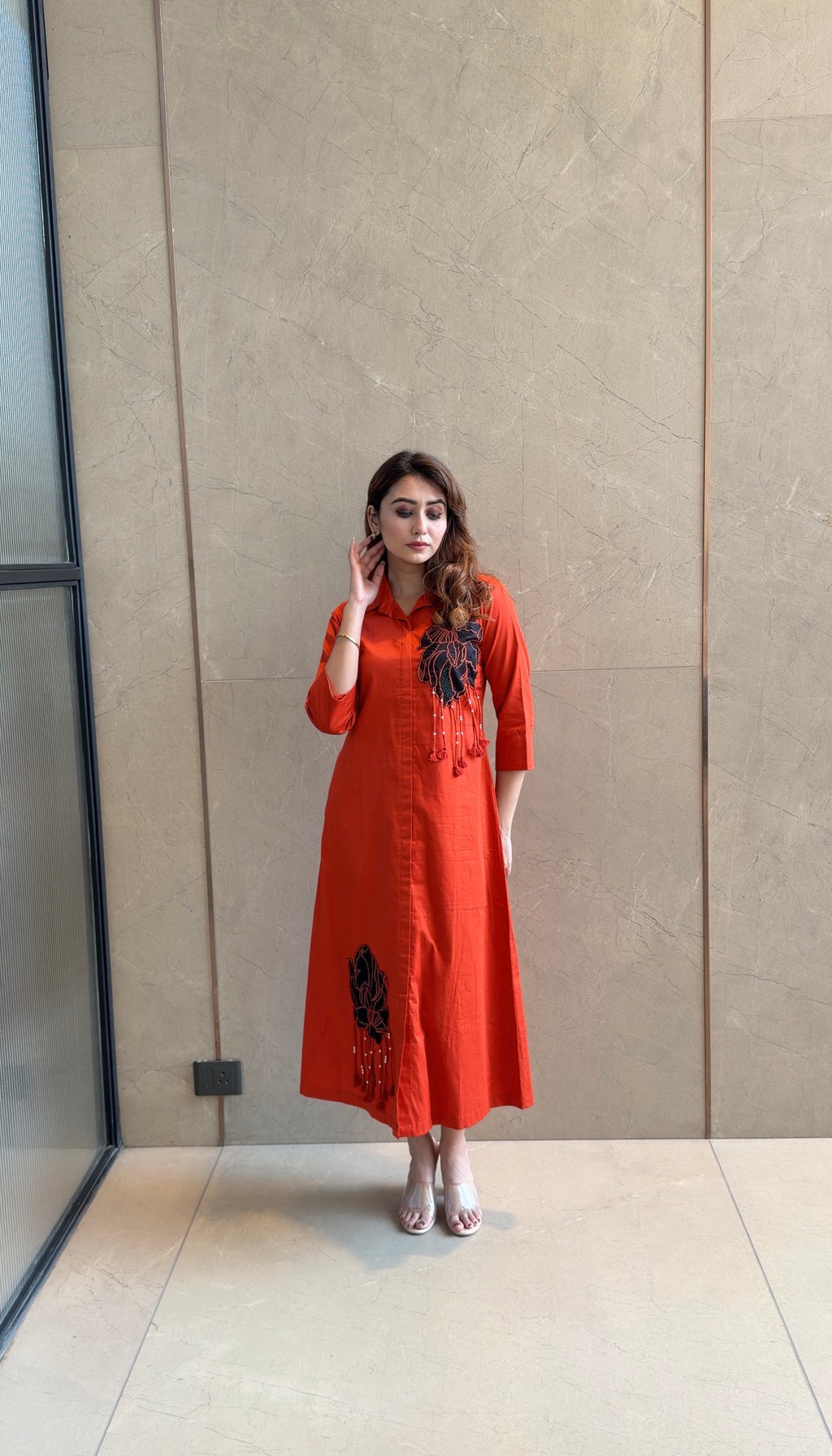 Crimson day dress