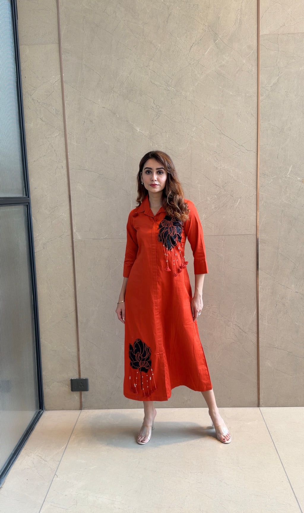Crimson day dress