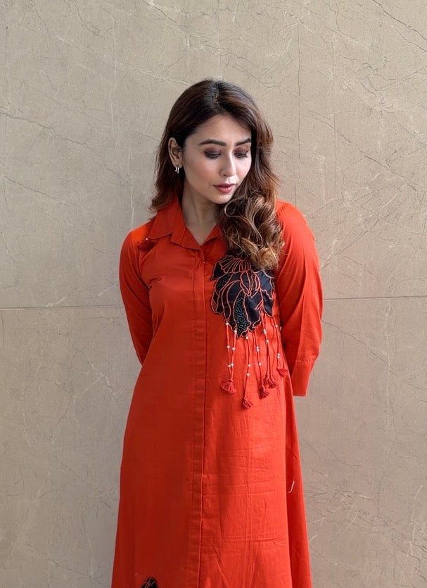 Crimson day dress