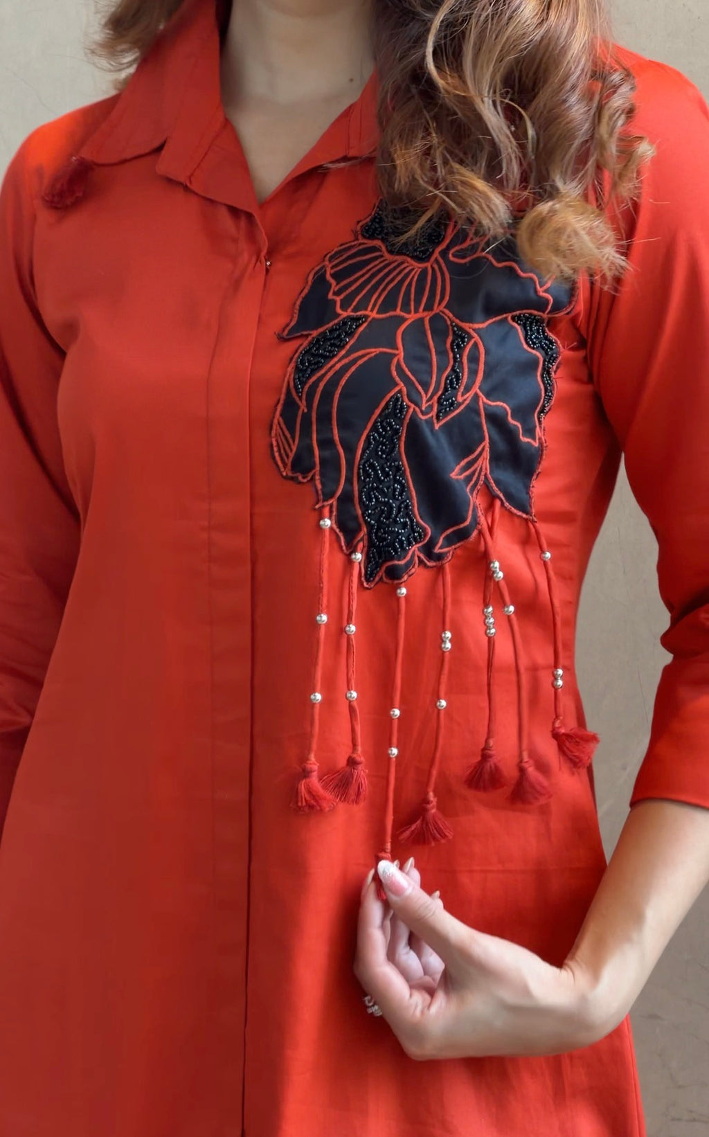 Crimson day dress