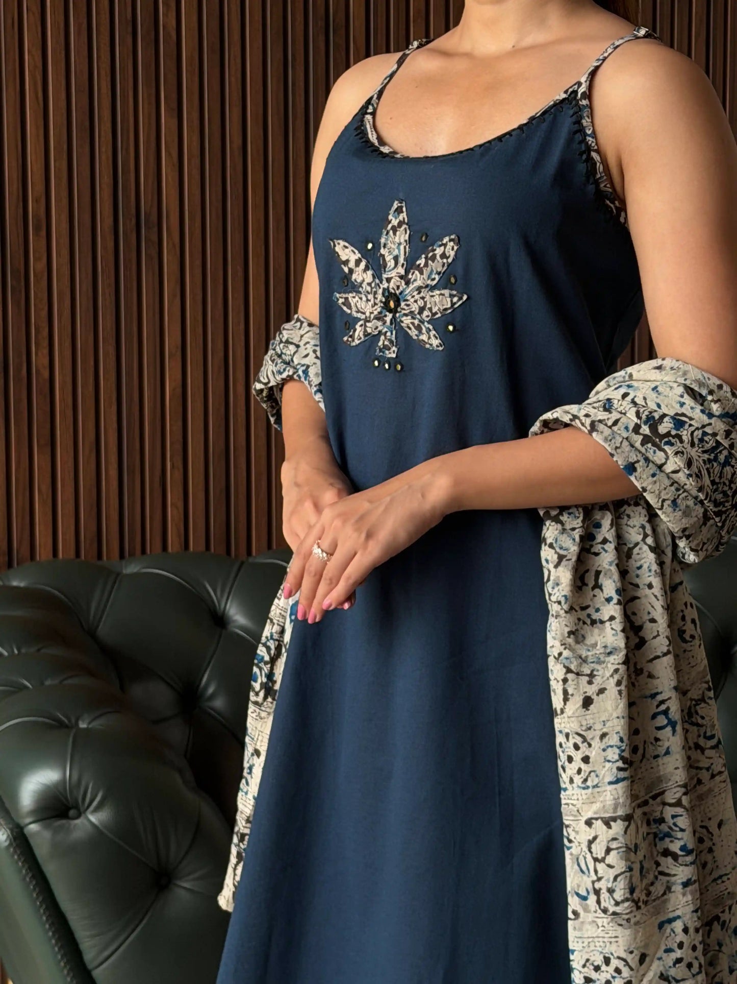 INDIGO EMBELLISHED KURTA SET