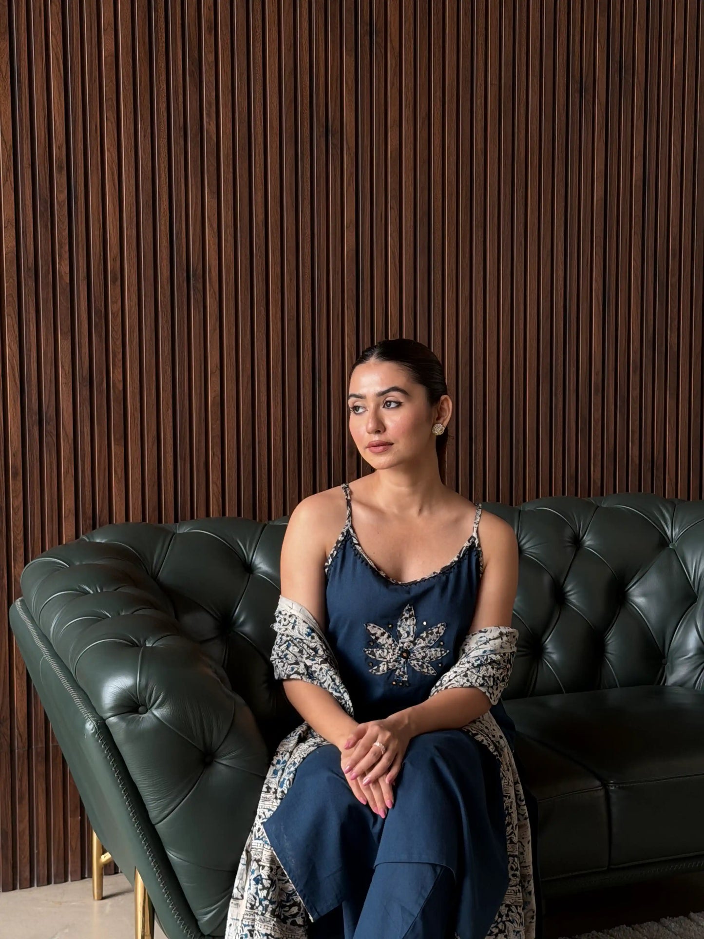 INDIGO EMBELLISHED KURTA SET