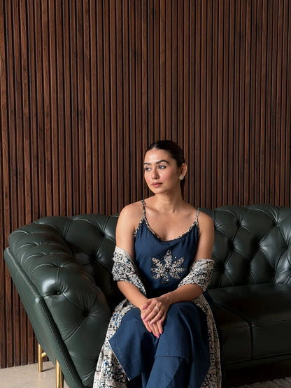 INDIGO EMBELLISHED KURTA SET