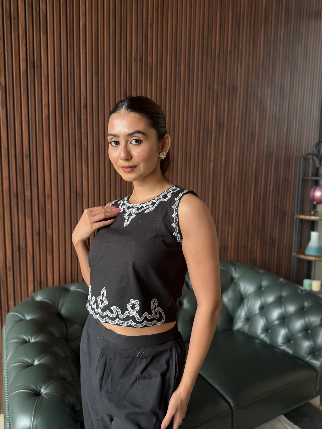 NOIR EMBROIDERED CO-ORD SET