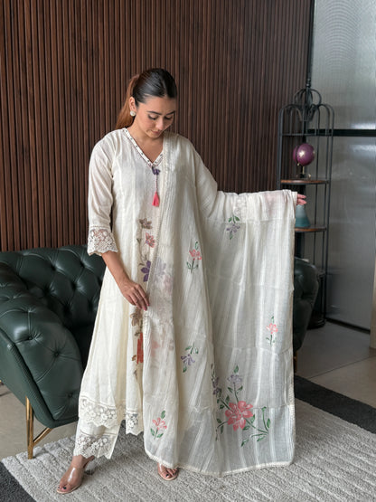 IVORY BLOOM HANDCRAFTED SUIT SET