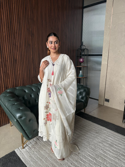 IVORY BLOOM HANDCRAFTED SUIT SET