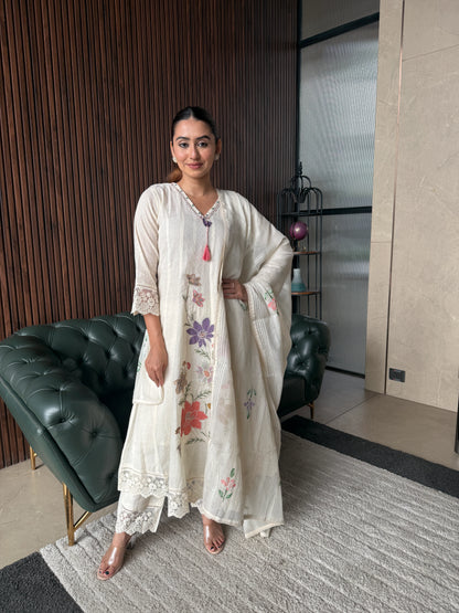 IVORY BLOOM HANDCRAFTED SUIT SET