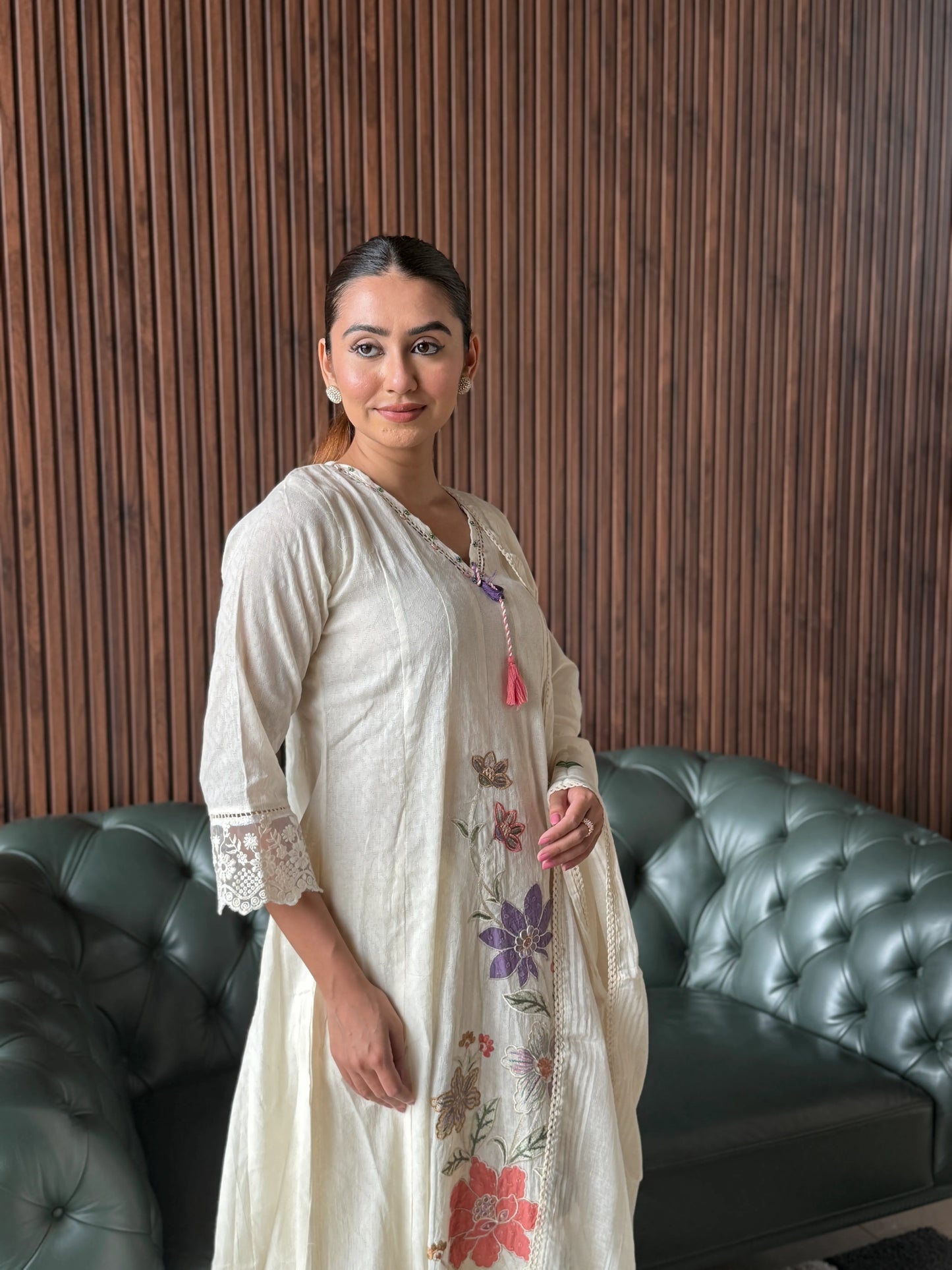 IVORY BLOOM HANDCRAFTED SUIT SET