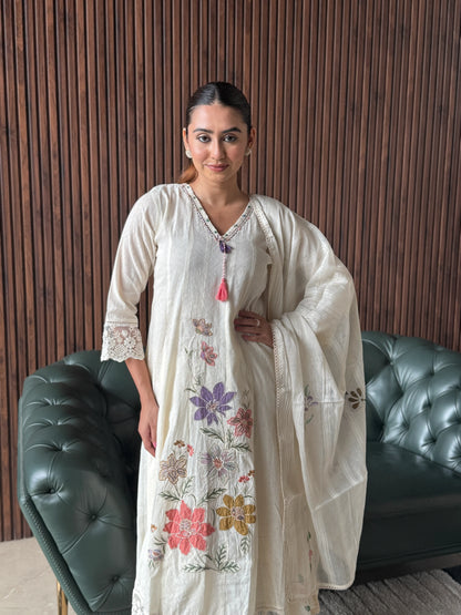 IVORY BLOOM HANDCRAFTED SUIT SET