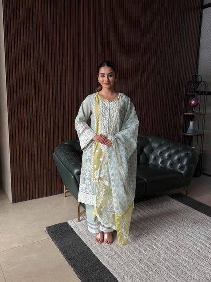 PASTEL KURTA SET WITH DUPATTA