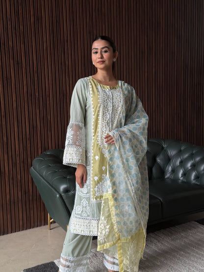 PASTEL KURTA SET WITH DUPATTA