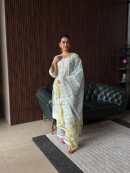 PASTEL KURTA SET WITH DUPATTA