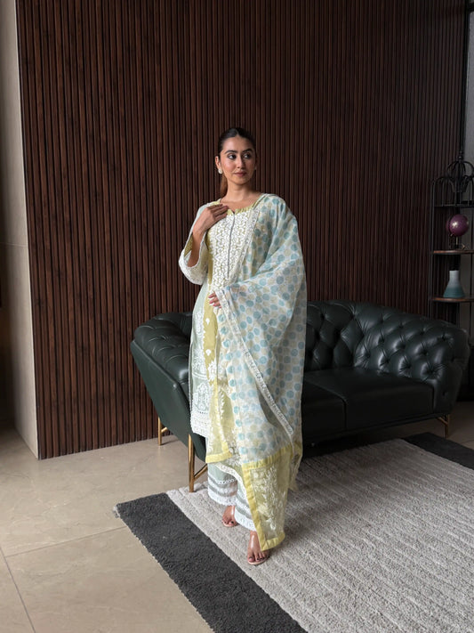 PASTEL KURTA SET WITH DUPATTA