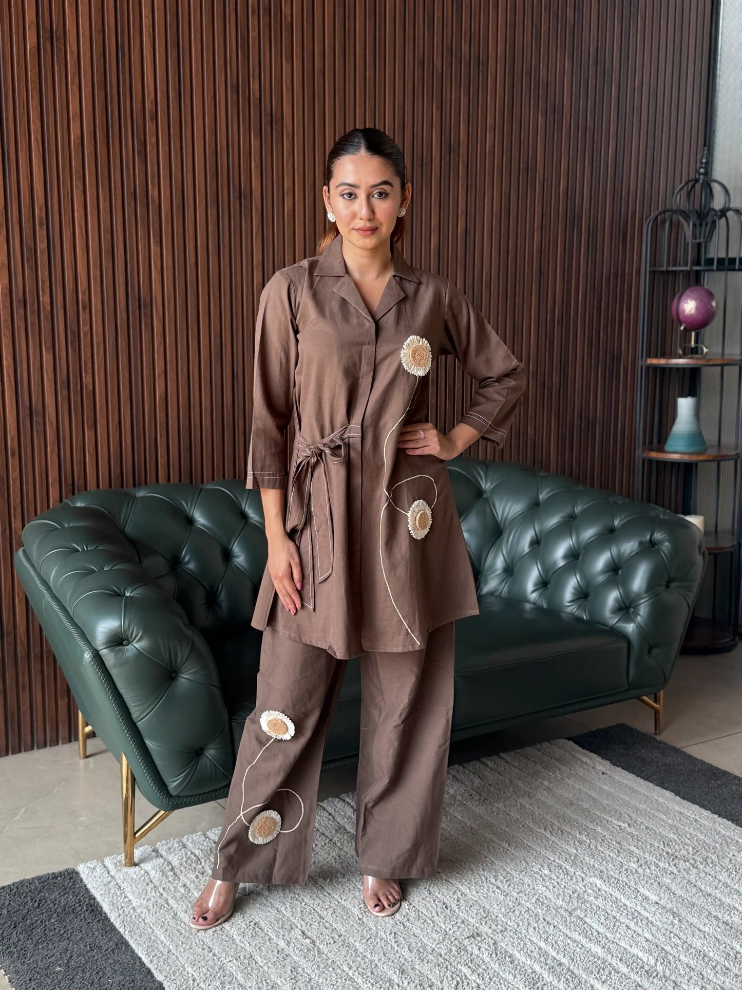 MOCHA APPLIQUÉ CO-ORD SET