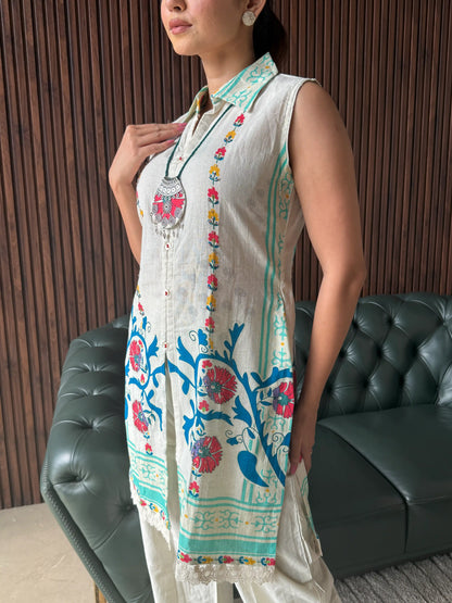 MINT BLOOM STRAIGHT COORD SET