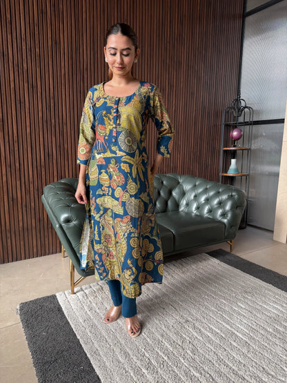 MULTICOLOR FLORAL PRINTED KURTA