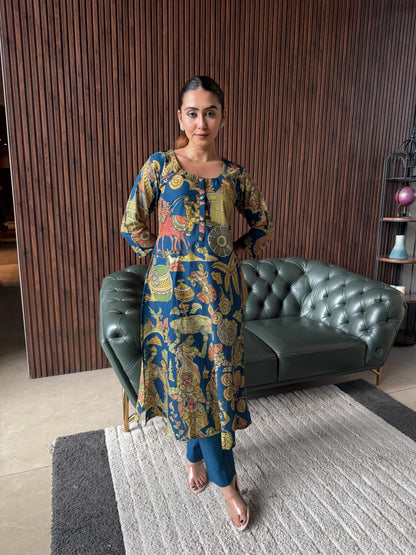 MULTICOLOR FLORAL PRINTED KURTA