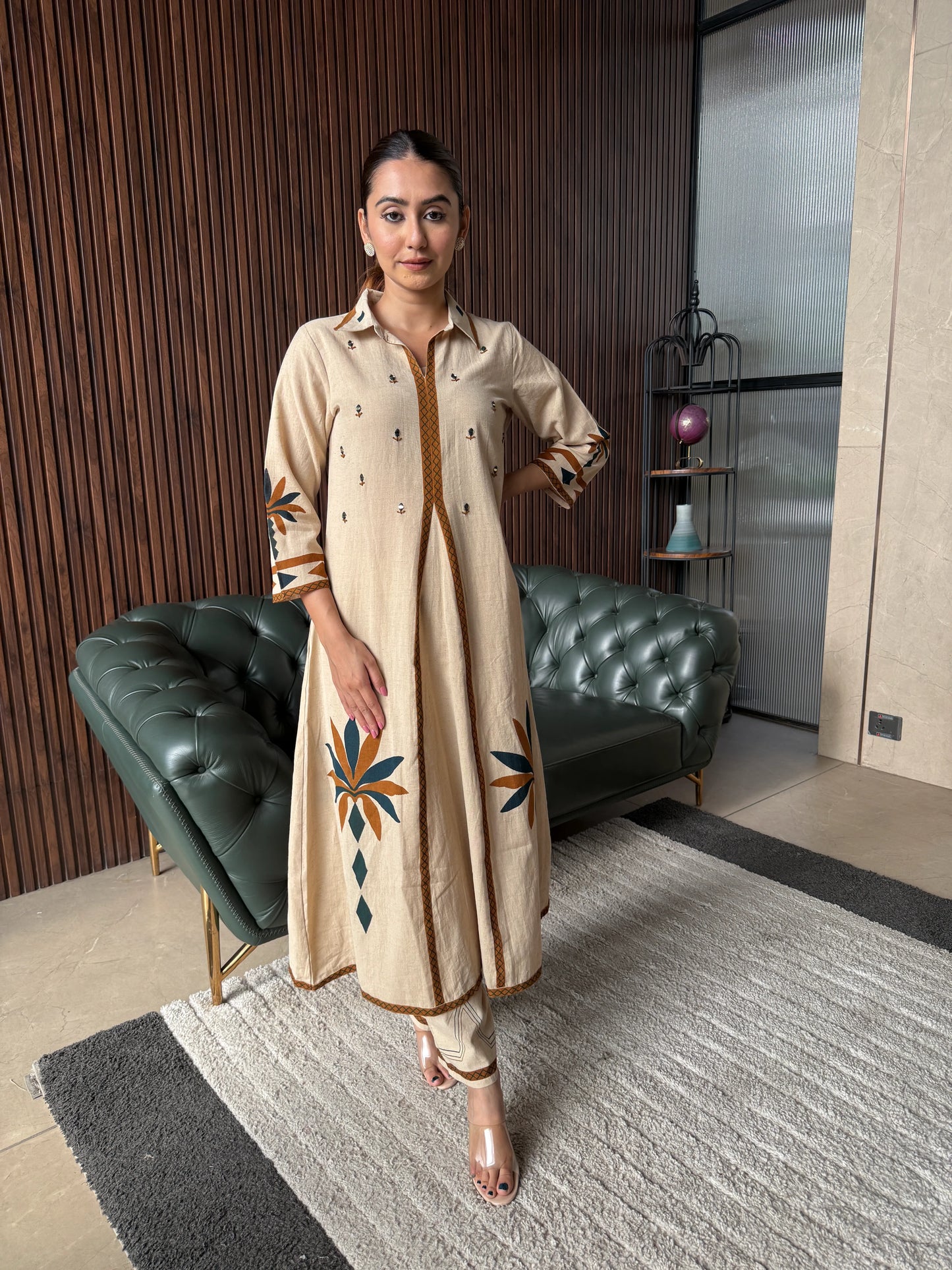 DESERT FLORA PANEL KURTA SET