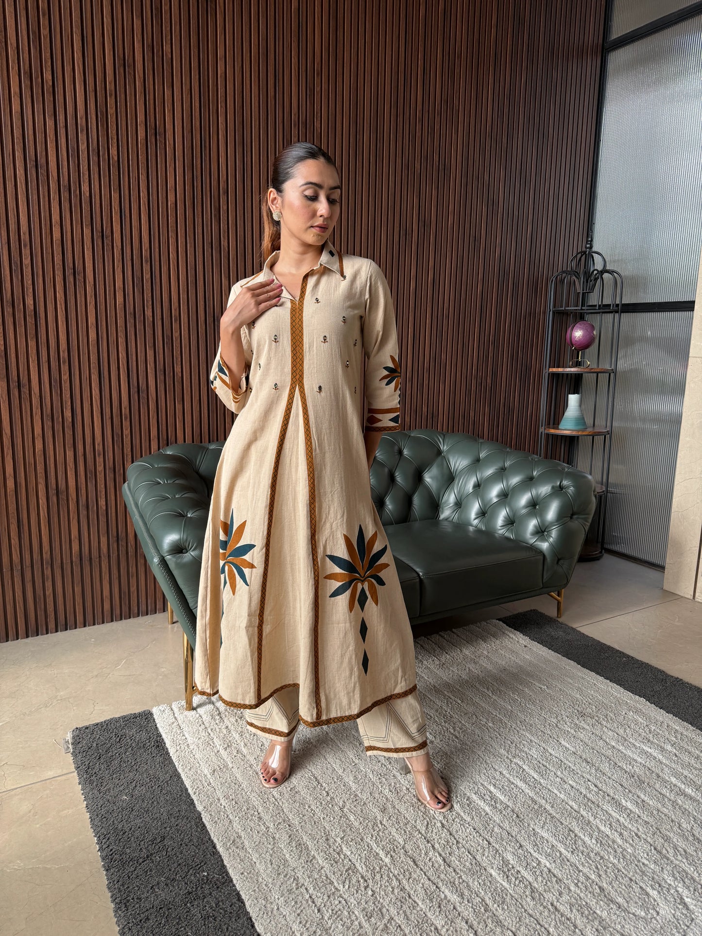 DESERT FLORA PANEL KURTA SET