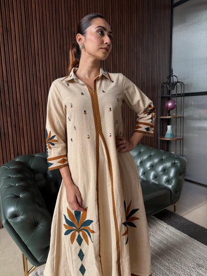 DESERT FLORA PANEL KURTA SET