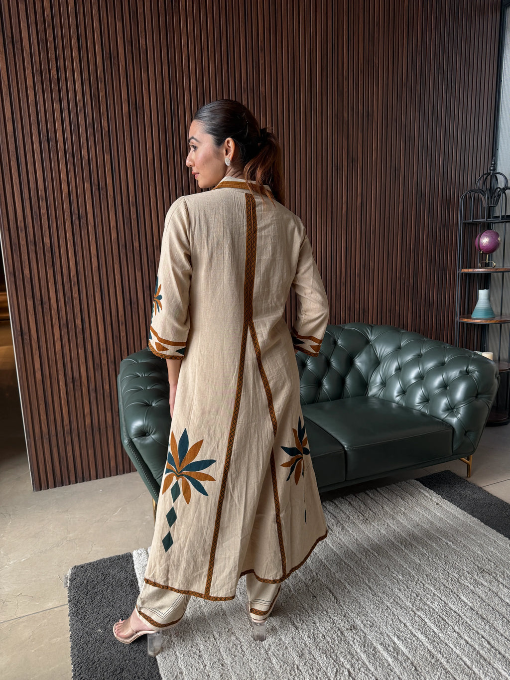 DESERT FLORA PANEL KURTA SET
