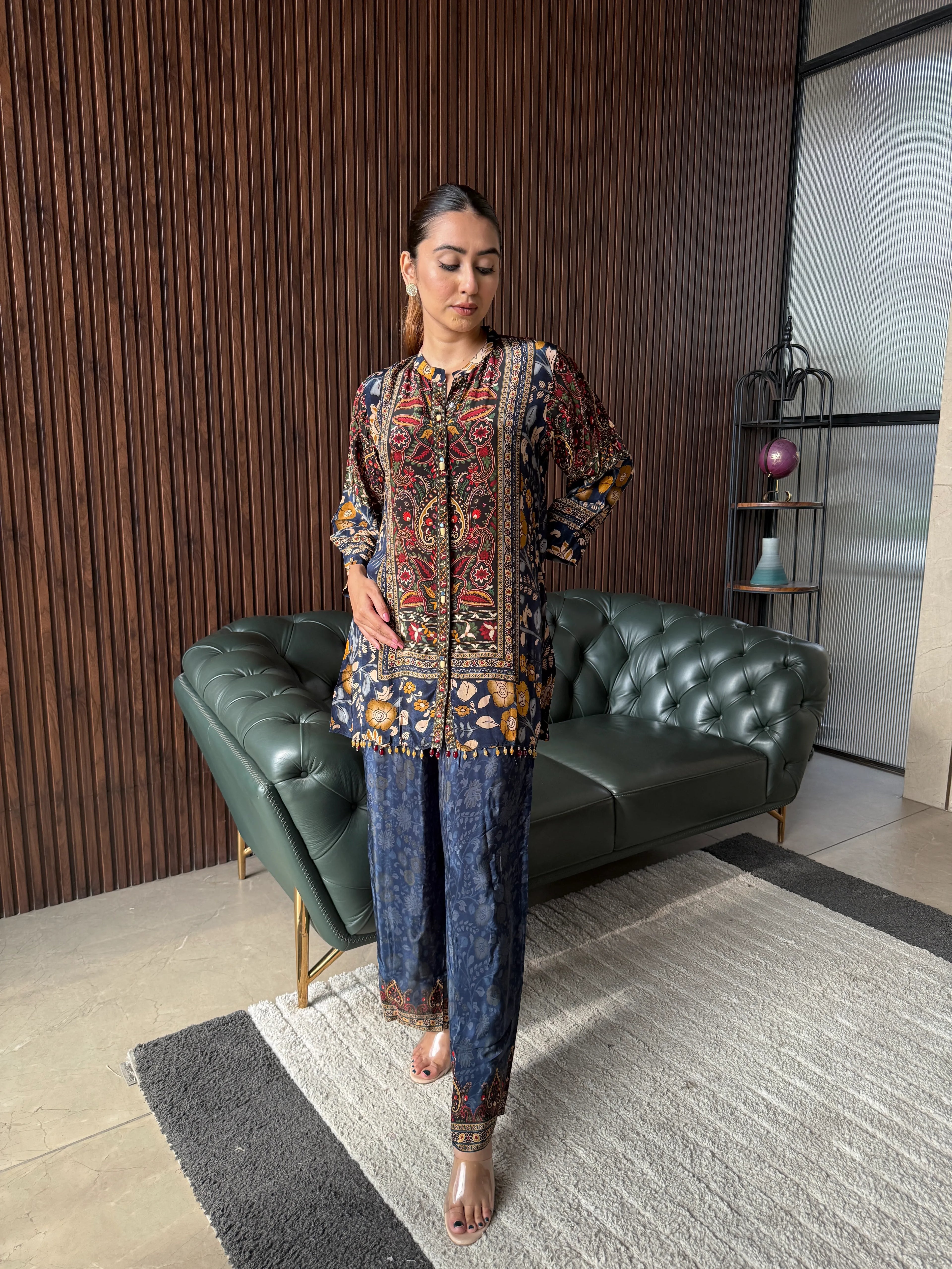 INDIGO HERITAGE COORD SET