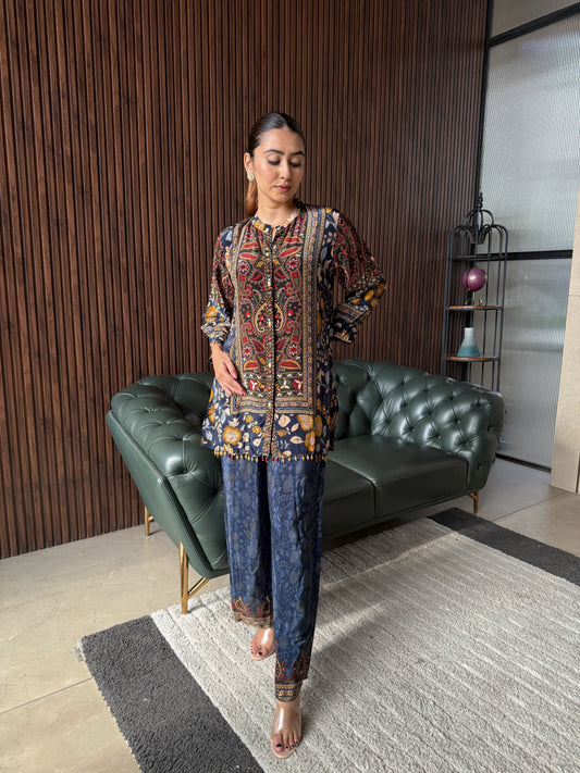 INDIGO HERITAGE COORD SET