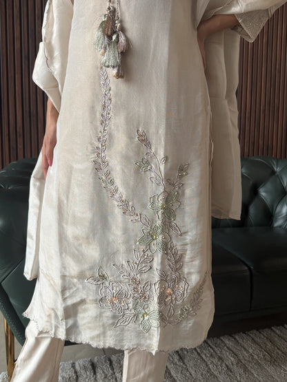 IVORY GRACE EMBROIDERED SUIT SET