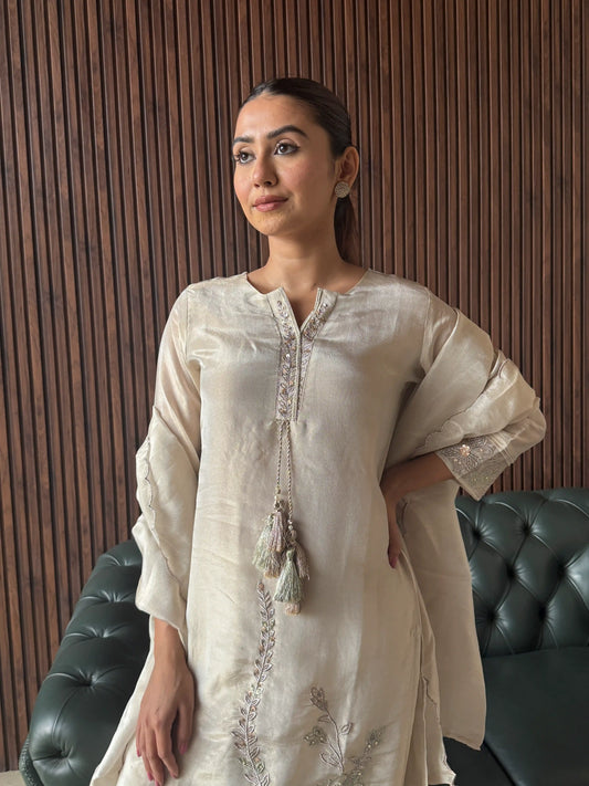 IVORY GRACE EMBROIDERED SUIT SET