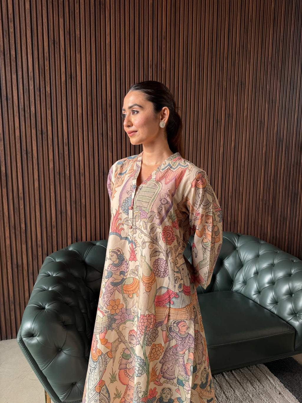 PASTEL FLORAL PRINTED KURTA SET