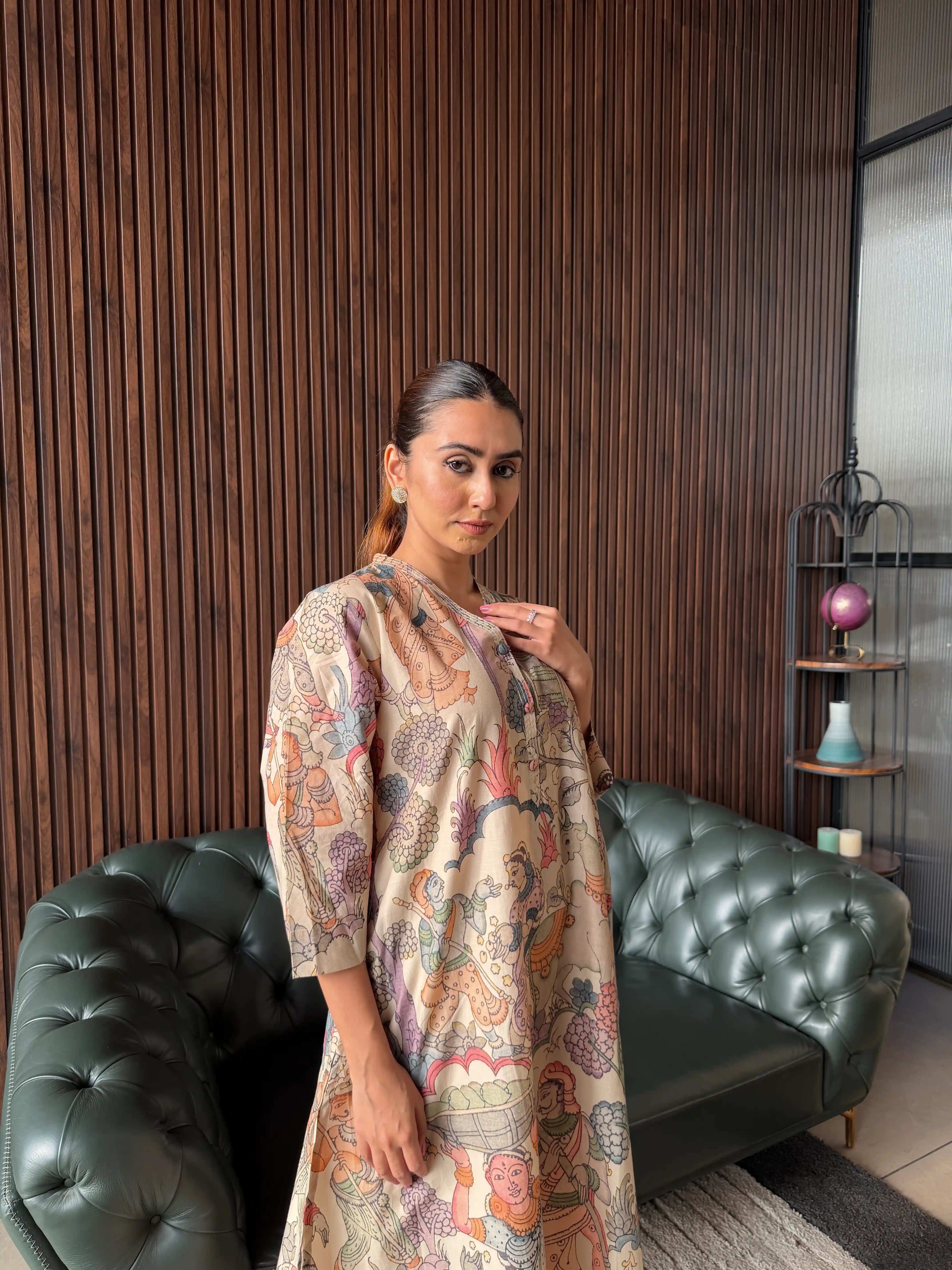 PASTEL FLORAL PRINTED KURTA SET