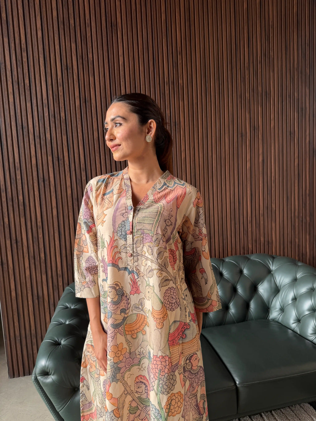 PASTEL FLORAL PRINTED KURTA SET
