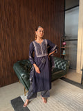 MIDNIGHT GRACE EMBROIDERED SUIT SET