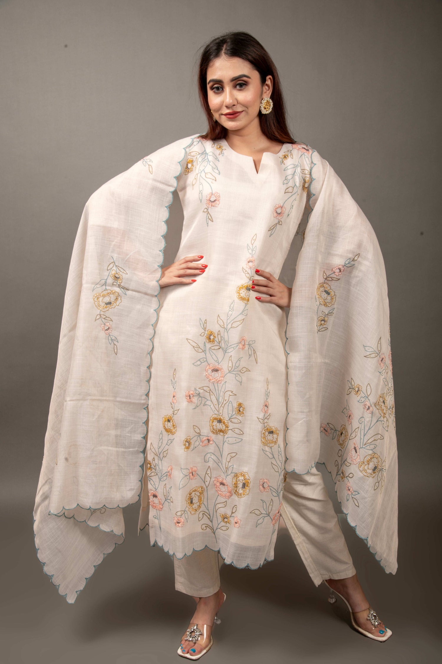 THREADED ELEGANCE- KURTI DUPATTA