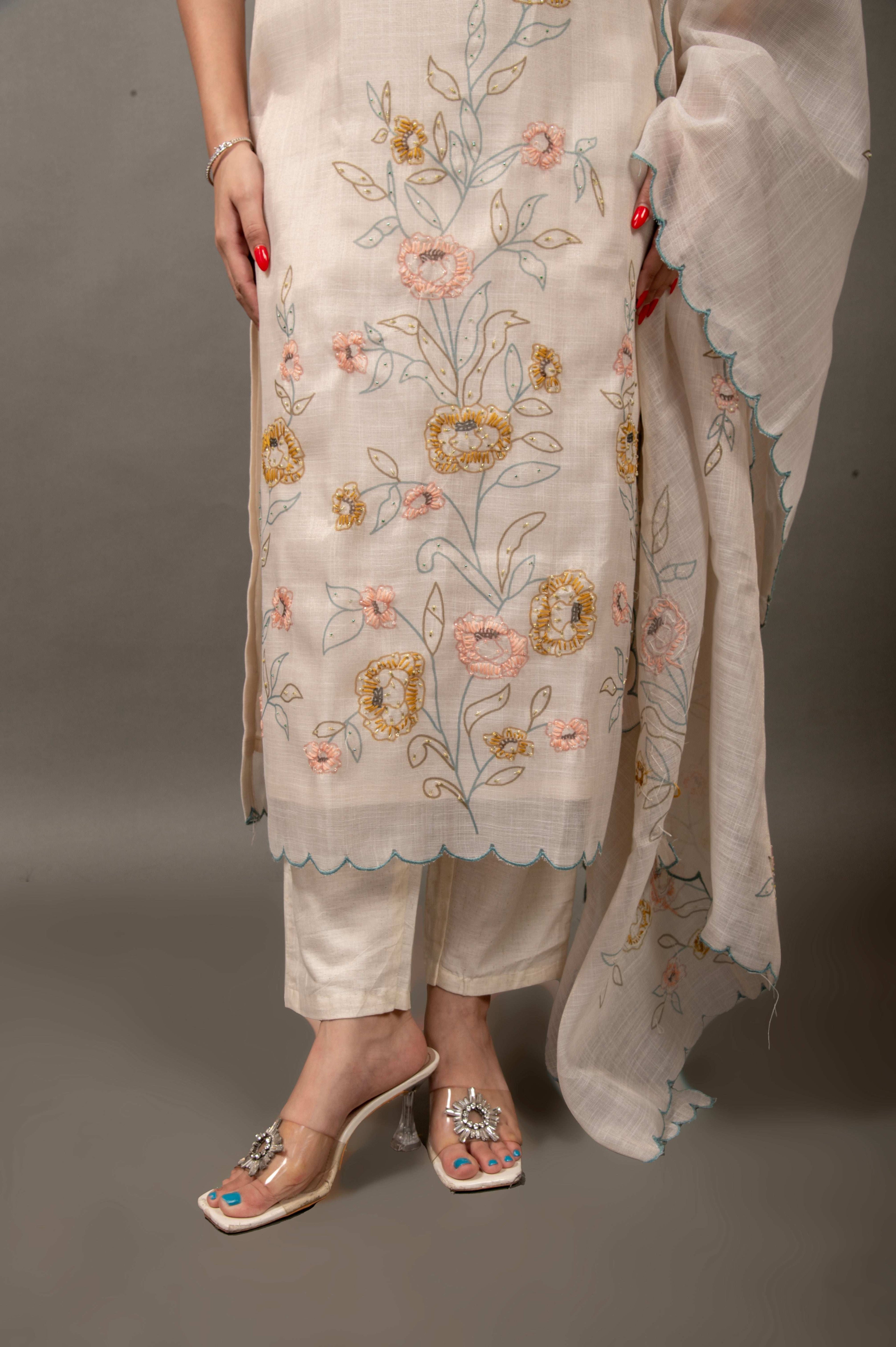 THREADED ELEGANCE- KURTI DUPATTA