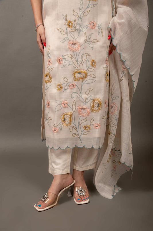 THREADED ELEGANCE- KURTI DUPATTA